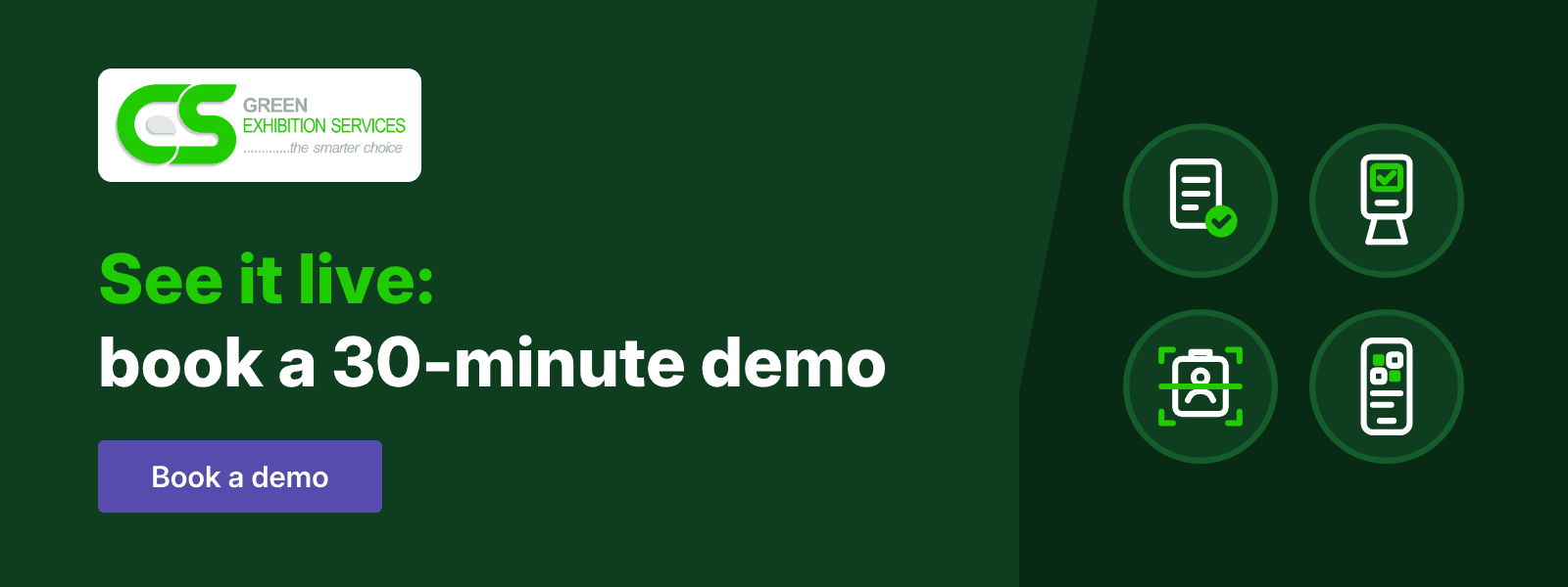 Book a demo with Green Exhibition Services